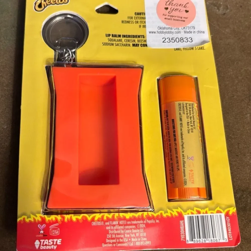 New Cheetos Flamin' Hot Lip Balm & Keychain
